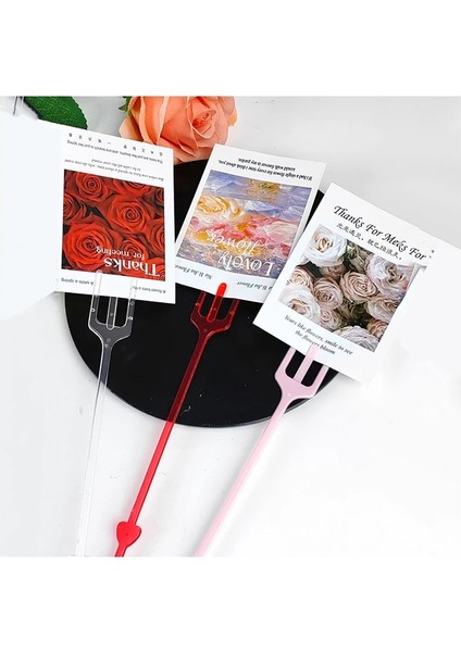 Şeffaf Büyük 80 Adet Üç Uçlu Çiçek Aranjmanı Buket Ambalaj Kartı Sabit Plastik El Yapımı Dıy Kart Sahibinin 80 Adet (Yurt Dışından) modelleri