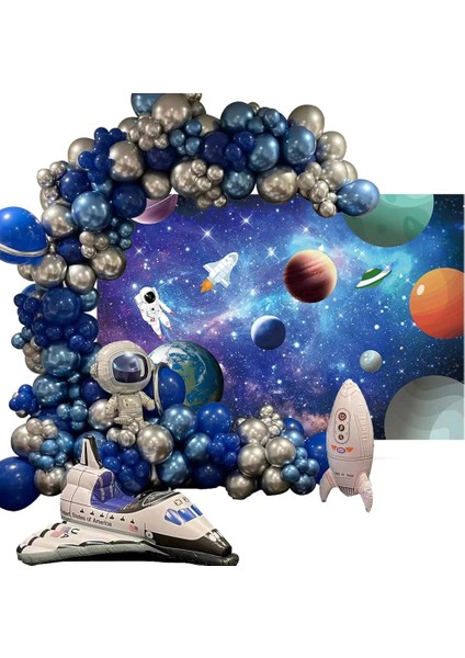 1 Adet 1 Takım Dış Uzay Astronot Roket Galaxy Tema Arka Plan Bez Balon Çocuk Doğum Günü Partisi Dekorları Çocuk Odası Bebek Duş Zemin (Yurt Dışından) modelleri
