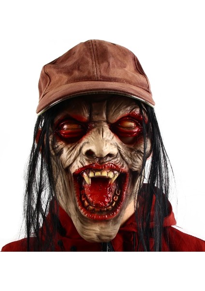 X10103 Cadılar Bayramı Kanlı Korkunç Maskeler Yetişkin Zombi Canavar Vampir Maskesi Lateks Parti Tam Kafa Karnaval Masquerade Parti Kostüm Sahne (Yurt Dışından) fırsatları