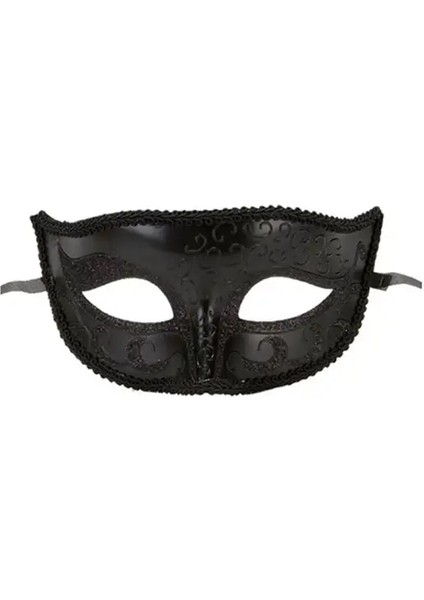 S Masquerade Yüz Kapatma Oymak Retro Muhteşem Cosplay Sahne Metal Venedik Kostüm Partisi Siyah Yarım Yüz Kapatma Seti Karnaval Için (Yurt Dışından)