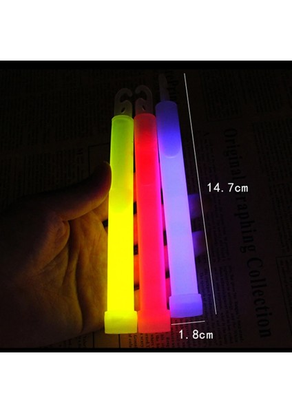 Sarı 6 Inç Endüstriyel Sınıf Kızdırma Çubukları Renkli Parti Kulübü Kamp Noel Kimyasal Işıklar Karanlıkta Parlıyor Balıkçılık Aydınlatma (Yurt Dışından)
