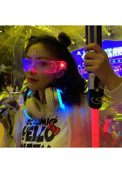 Kırmızı Bileklik LED Işıklı Renkli Gözlük LED Gözlük El Tel Neon Işık Up Vizör Gözlük Bar Parti Eyeware Cadılar Bayramı Noel Partileri Için (Yurt Dışından) fırsatları