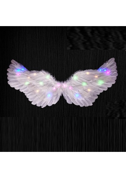 Stil 3 L Kadın Kız LED Glow Light Up Melek Tüy Kanat Doğum Günü Partisi Hediye Cosplay Halo Prop Düğün Duvar Ev Dekor Kostümleri Cadılar Bayramı (Yurt Dışından)
