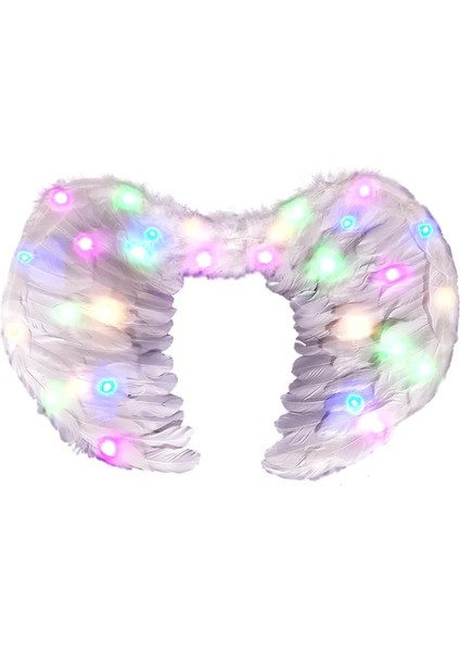 Stil 3 L Kadın Kız LED Glow Light Up Melek Tüy Kanat Doğum Günü Partisi Hediye Cosplay Halo Prop Düğün Duvar Ev Dekor Kostümleri Cadılar Bayramı (Yurt Dışından) fırsatları