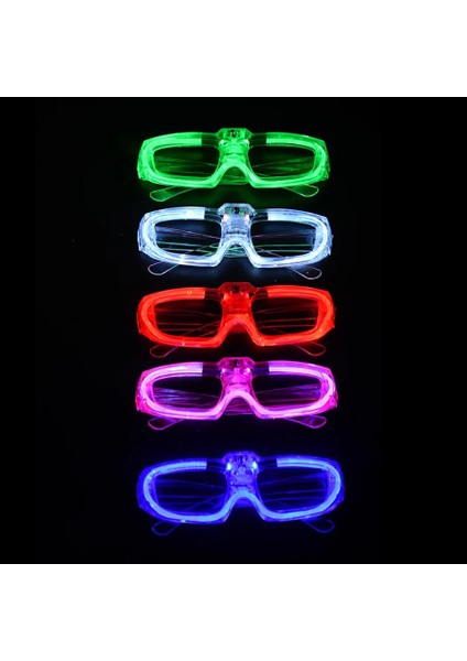 Yeşil 5 Adet 5/10/15/20/30 Adet LED Neon Parti Gözlüğü Light Up Güneş Gözlüğü Karanlıkta Parlayan Gözlük Çocuklar Yetişkinler Için Parti Malzemeleri (Yurt Dışından) fırsatları