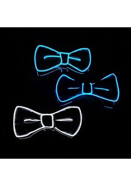 M03-MOR LED Işık Up Erkek Papyon Yenilik Kravat Parti Etkinlikleri Gösterisi Dans Partisi Noel Akşam Partisi Dekorasyon Için Aydınlık Yanıp Sönüyor (Yurt Dışından)
