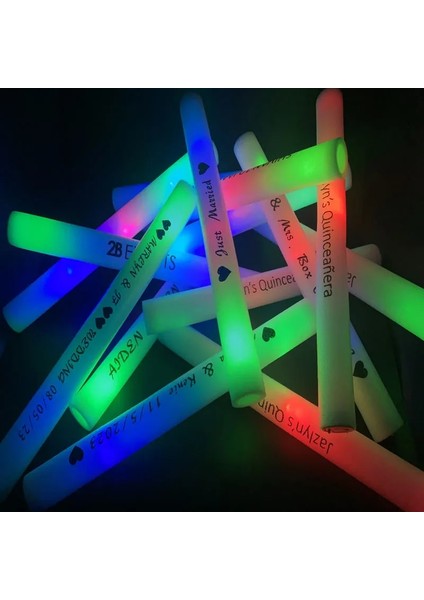 Kırmızı Kişiselleştirilmemiş 30 Adet 12/30/50/60 Adet LED Parlayan Çubuklar Renkli Rgb Parlayan Köpük Tüpler Noel Doğum Günü Düğün Parti Tedarikçisi Için Özel Özel Içerik (Yurt Dışından) fiyatları