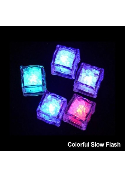 A-Slow Flaş 5 Adet Tek Kullanımlık LED Işık Buz Küpleri Aydınlık Gece Lambası Parti Bar Düğün Fincan Dekorasyon Gece Lambası Parti Bar Bardak Dekorasyon Fincan (Yurt Dışından)