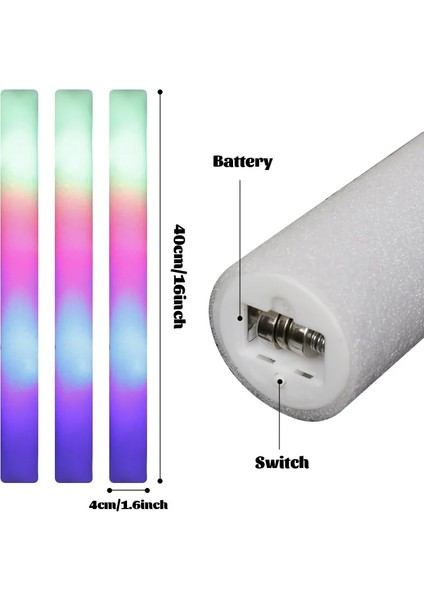 30 Adet Kırmızı 12/15/30/60 Adet LED Glow Sticks Toplu Renkli Rgb Glow Köpük Sopa Cheer Tüp Koyu Işık Noel Doğum Günü Düğün Parti Malzemeleri Için (Yurt Dışından) modelleri