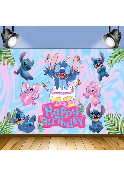 06 150X100 cm Disney Lilo ve Dikiş Arka Plan Doğum Günü Dekorasyon Çocuk Lehine Duvar Parti Arka Planında Süslemeleri Bebek Duş Afiş (Yurt Dışından) fırsatları