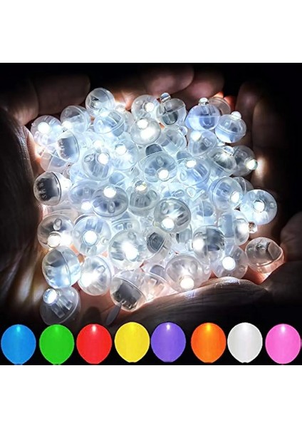 Sarı 50 Adet 50 Adet LED Balon Işıkları Çok Renkli LED Işık Mini Yuvarlak Top Lamba Kağıt Fener Balon Için Kapalı Açık Parti Doğum Günü Deco (Yurt Dışından)