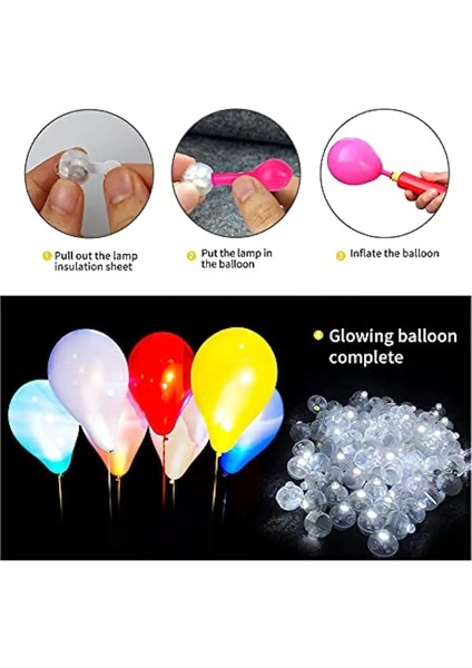 Sarı 50 Adet 50 Adet LED Balon Işıkları Çok Renkli LED Işık Mini Yuvarlak Top Lamba Kağıt Fener Balon Için Kapalı Açık Parti Doğum Günü Deco (Yurt Dışından)