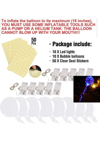 Mavi LED 18 Inç Çubuklu 10 Paket LED Işık Up Bobo Balonlar Dekorasyon Kapalı Veya Açık Doğum Günü Düğün Yeni Yıl Partisi Noel Kutlamaları (Yurt Dışından) fiyatları