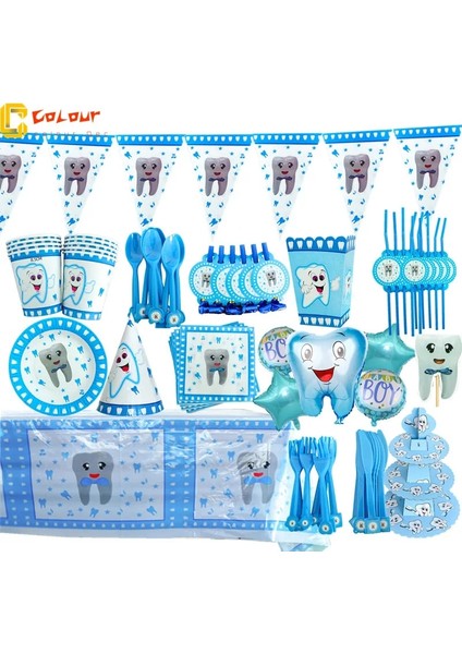 Patlamış Mısır Kutusu 6 Adet Mavi Çocuk Benim Ilk Diş Tema Parti Dekorasyon Sofra Kağıt Bardak Plaka Bebek Duş Çocuklar 1 Yıl Doğum Günü Partisi Malzemeleri (Yurt Dışından) fiyatları