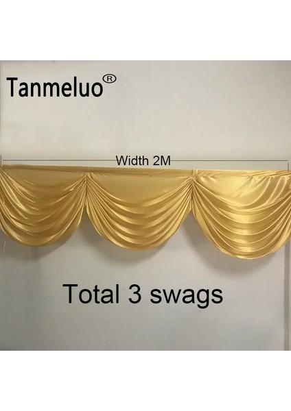 51 Sıcak Pembe Tanmeluo 2 M 3 Swags Altın Düğün Backdop Perdelik Swags Olay Parti Merdiven Dekorasyonu Için Küçük Saçak Masa Etek Swag (Yurt Dışından)