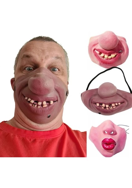 Tip B 2022 Komik Yetişkin Parti Maskesi Palyaço Cosplay Sahne Esprili Elastik Bant Yarım Yüz Korkunç Korkunç Maskeler Dekor Karnaval Sevinç Unisex (Yurt Dışından) fiyatları