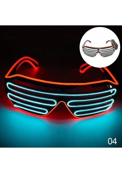 04 Parlayan Gözlük LED Gafas Aydınlık Bril Neon Noel Glow Güneş Gözlüğü Yanıp Sönen Işık Cam Parti Malzemeleri Için Prop Kostümleri Yeni (Yurt Dışından)