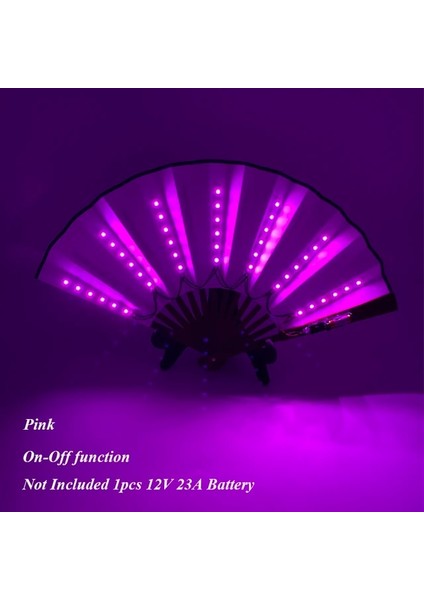 10 Inç Kapalı Işıklı Katlanır LED Fan Dans Eden Işık Fan Gece Müzik Gösterisi Için Yanıp Sönüyor Rave Festivali Aksesuarları Karanlıkta Parlayan Parti (Yurt Dışından)