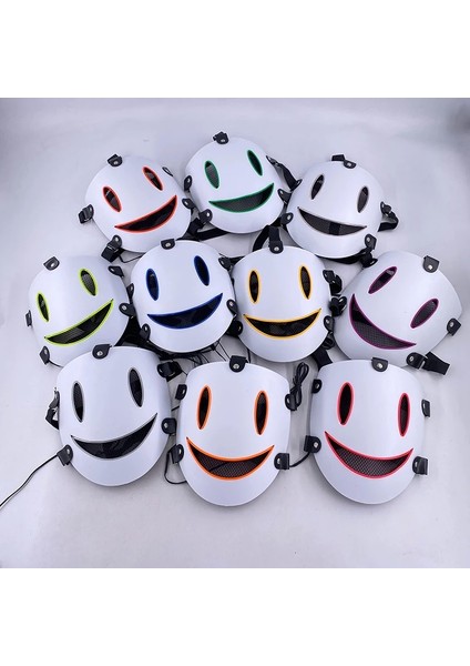 Yeşil Japon Anime Yüksek Katlı Invasion Cosplay Maske LED Parlayan Maske Parti Maskesi Japon Samuray Cosplay Kostüm Sahne (Yurt Dışından) fırsatları