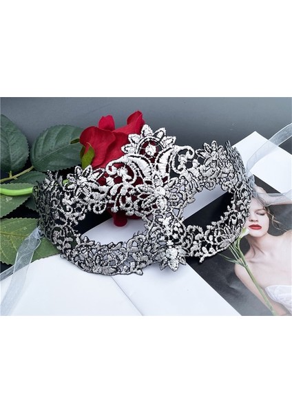 Parti Düğünü Için Gümüş Dantel Maske (Yurt Dışından)