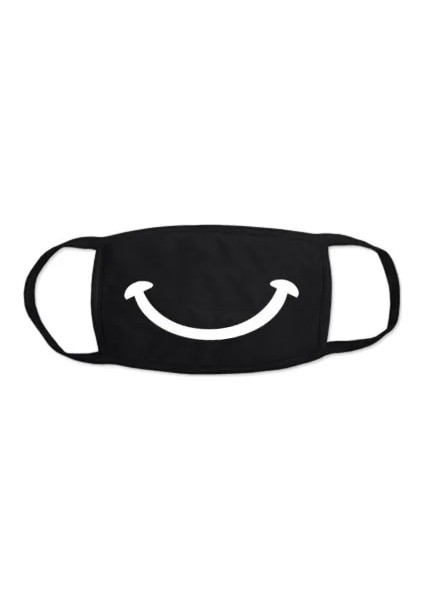 1 Adet 1 Parça Pamuk Maske Sıcak Tutmak Için Karikatür Komik Yüz Maskesi Unisex Ziyafet Parti Maskesi Solunum Cihazı Siyah (Yurt Dışından)