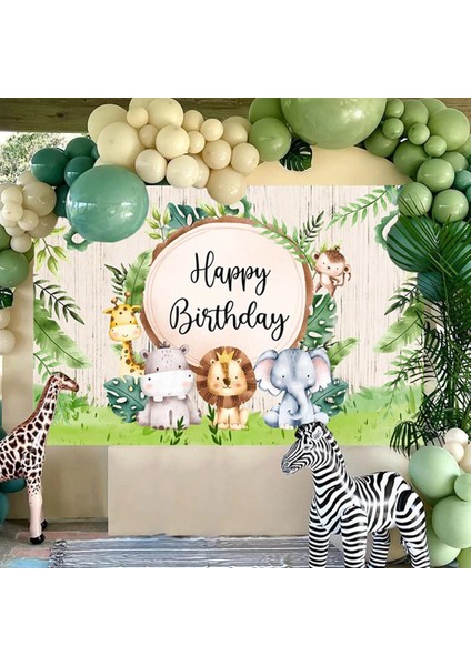 150X100 cm Orman Hayvanları Zemin Orman Vahşi Bir Safari Doğum Günü Partisi Süslemeleri Bebek Duş Çocuk 1st Doğum Günü Arka Plan Photozone (Yurt Dışından) fırsatları