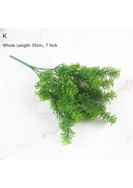 K 1 Pc Yapay Plastik 7 Dalları Çim Bitki Sahte Çiçek Düğün Çiçek Aranjmanı Noel Ev Dekorasyonu (Yurt Dışından)