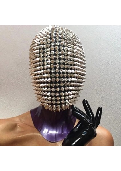 B Komik Perçin Maskesi Çivili Sivri Tam Yüz Jewel Yüz Kapak Tatil Cadılar Bayramı Korku Maskaralar Masquerade Maske (Yurt Dışından) fiyatları