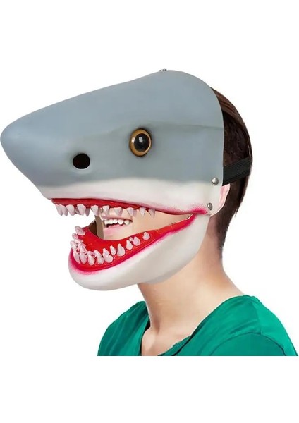 Stil 1 2022 Cadılar Bayramı Ejderha Dinozor Maskesi Açık Ağız Lateks Korku Dinozor Başlık Dino Maskesi Parti Cosplay Kostüm Korkmuş Maske (Yurt Dışından)