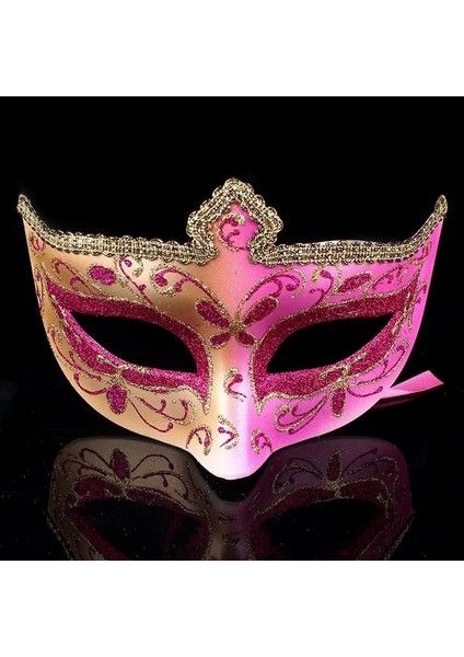 Parti Maskesi B Moda Masquerade Venedik Maskesi Mardi Gras Cadılar Bayramı Düğün Duvar Dekoratif Sanat Noel Yarım Yüz Doğum Günü Partisi Malzemeleri (Yurt Dışından)