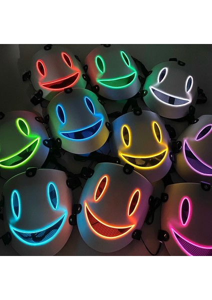 Işık Yok Şapka Japon Animesi Yüksek Katlı Invasion Cosplay Maske LED Parlayan Maske Parti Maskesi Japon Samuray Cosplay Kostüm Sahne (Yurt Dışından)