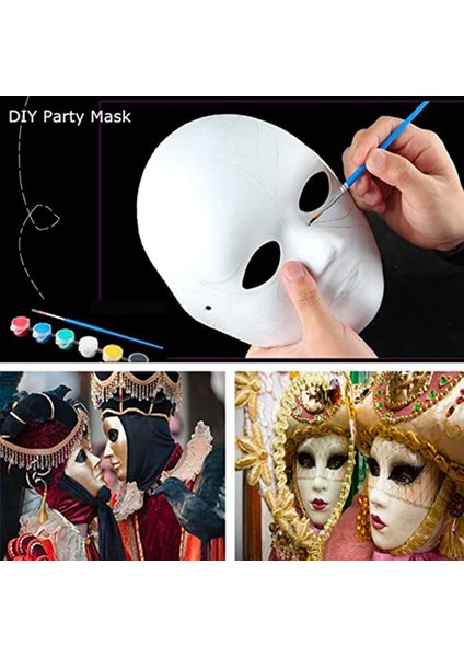 Stil A4 5 Paket Kağıt Mache Maskeleri Dıy Boyama Maskesi Graffiti Cadılar Bayramı Kostüm Cosplay Parti Malzemeleri Için Boş Maskeler Ev Dekorasyon (Yurt Dışından) fiyatları