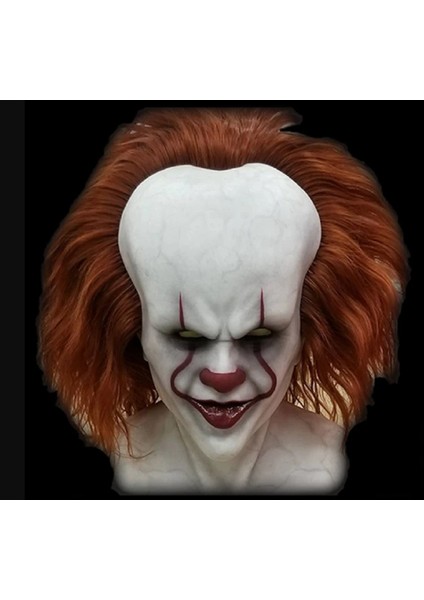 Gülen Yüz Yeni LED Stephen King'in Maskesi Pennywise Korku Palyaço Joker Gözler Parlatıcı Palyaço Lateks Maske Cadılar Bayramı Cosplay Kostüm Sahne (Yurt Dışından)