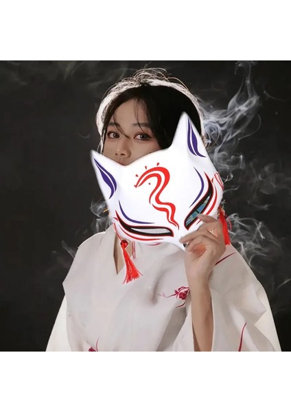 06 Turuncu Aydınlık Japon Neon Işık Tilki Maskesi Anime Cosplay Parti Maskesi Gece Kulübü Için Karanlıkta Yanıp Sönen Kitsune Maskesi (Yurt Dışından) fırsatları
