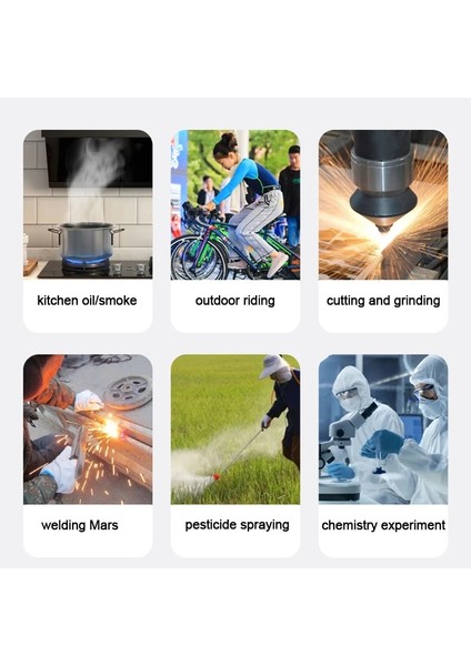 Yükseltme Kırmızı Tam Yüz Koruyucu Kalkan Şeffaf Güvenlik Yeniden Kullanılabilir Maske Mutfak Yağı Sıçraması Buğulanmaz Rüzgar Geçirmez Toz Geçirmez Filtreli Maske (Yurt Dışından) fiyatları