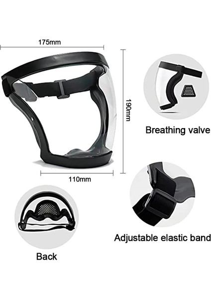 Yükseltme Kırmızı Tam Yüz Koruyucu Kalkan Şeffaf Güvenlik Yeniden Kullanılabilir Maske Mutfak Yağı Sıçraması Buğulanmaz Rüzgar Geçirmez Toz Geçirmez Filtreli Maske (Yurt Dışından) modelleri
