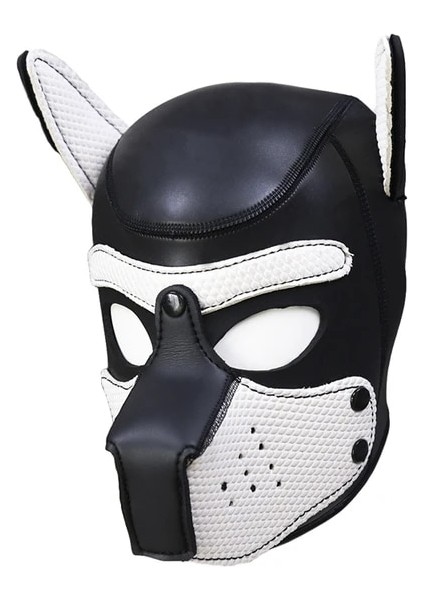 XLWHITE60-68CM Xl Kodu Marka Yeni Artış Büyük Boy Köpek Cosplay Yastıklı Kauçuk Tam Kafa Kaput Maskesi Kulakları ile Erkekler Kadınlar Için Köpek Rol Oynamak (Yurt Dışından)