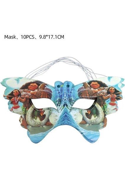 Mask-10 Adet Disney Moana Doğum Günü Partisi Dekorasyon Malzemeleri Çocuklar Bebek Duş Sofra Bardak Tabaklar Afiş Balonlar Olay Dekor Hediye Şekeri (Yurt Dışından)