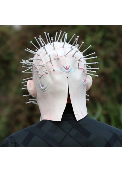 Hellraiser Maskesi Korku Filmi Hellraiser Pinhead Maskesi Cadılar Bayramı Partisi Cosplay Şeytan Infernal Tırnak Hayalet Kostüm Parodi Karnaval Sahne (Yurt Dışından) fırsatları