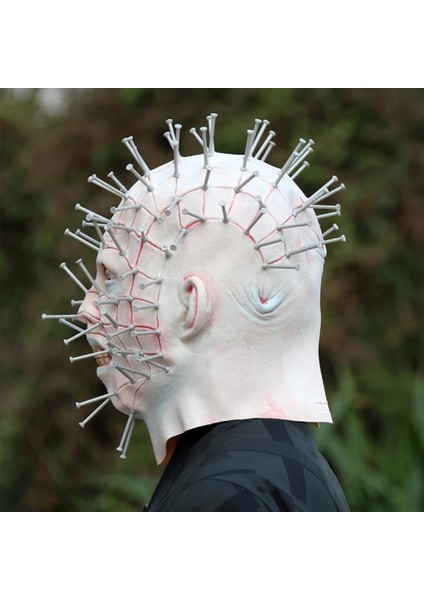 Hellraiser Maskesi Korku Filmi Hellraiser Pinhead Maskesi Cadılar Bayramı Partisi Cosplay Şeytan Infernal Tırnak Hayalet Kostüm Parodi Karnaval Sahne (Yurt Dışından) indirimleri