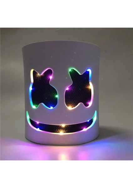 Yeşil Dj Müzik Festivali Cadılar Bayramı Maskesi Sahne Tam Kafa Maskesi Cadılar Bayramı Kostümleri Cosplay Yanıp Sönen Tarzı Glow Marshmello LED Maske (Yurt Dışından) fiyatları