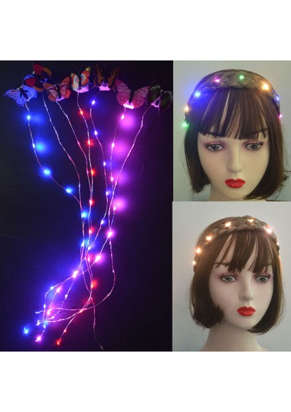 1 Adet Pullu Renkler Dıy Kız Light Up Scrunchies At Kuyruğu Tutucu Elastik Saç Halat Doğum Günü LED Rave Neon Bar Düğün Karnaval Glow Parti Malzemeleri (Yurt Dışından)