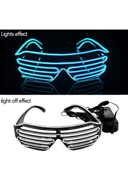 B06 LED Işıklı Gözlük Neon Gözlük Karanlıkta Parlayan Festival Bar Doğum Günü Partisi Cosplay Kostümleri Dekor Yanıp Sönen Işık (Yurt Dışından) fiyatları