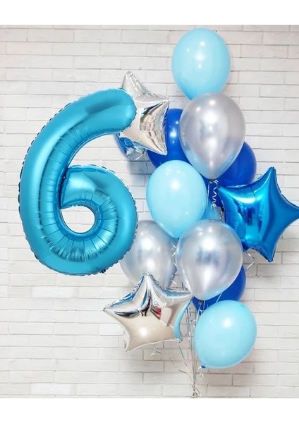 Resim Olarak 12 Adet/grup Erkek Doğum Günü Balonları 40 Inç Mavi Numarası Balon 3/3rd Doğum Günü Partisi Dekorasyon Çocuklar Anniversaire 9/1/3 Yaşında (Yurt Dışından)