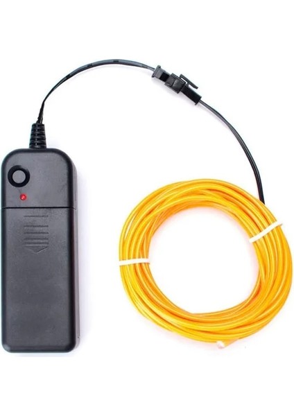Pil Kutusu Sarı 1 Metre Esnek Neon Işık Glow El Tel Halat Kablo Noel Dans Rave Dekorasyon Için LED Işıkları Dıy Ayakkabı Giyim USB LED Şerit Lamba (Yurt Dışından)