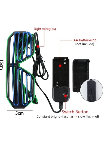 Z01 LED Işıklı Gözlük Parlayan Neon Gözlük Yanıp Sönen LED Güneş Gözlüğü Light Up Dj Kostümleri Olay Parti Için 80 S Edm Cadılar Bayramı Tedarikçisi (Yurt Dışından) indirimleri
