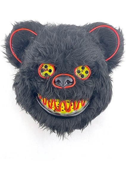 03 Karnaval Parti Sahne Üzerinde Sabit Aydınlık LED Işık Maskesi Sevimli Siyah Ayı Maskesi Festivali Cosplay Maske (Yurt Dışından) indirimleri