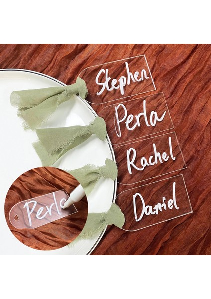 Buzlu Yeşil 20 Adet 10/20/50 Adet Akrilik Düğün Yeri Kartı Buzlu Akrilik Isim Etiketi Kemer Boş Düğün Dekorasyon Oturma Kartları Dıy Asılı Burcu (Yurt Dışından) fırsatları