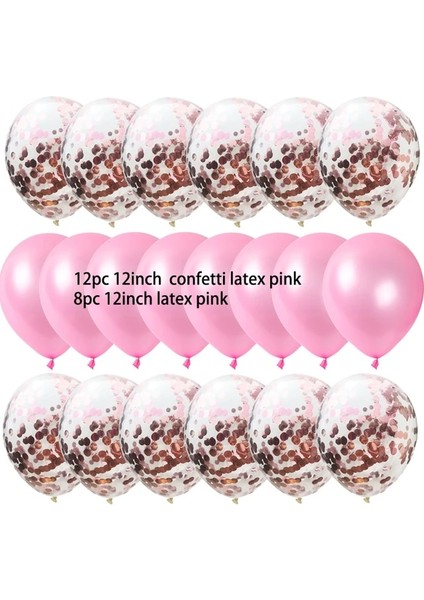 Mavi Pullu Lateks Yay Bebek Kız Pembe Balon Seti 32 Inç Pembe Nokta Numaralandırma Balon Arabası Helyum Topu 1. Doğum Günü Partisi Süslemeleri Bebek Duş (Yurt Dışından)