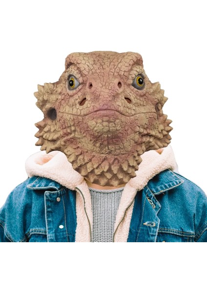 Kertenkele Maskesi Çöl Dikenli Kertenkele Maskesi Hayvan Baş Maskesi Yetişkinler Için Cadılar Bayramı Kostüm Pretend (Yurt Dışından) fiyatları